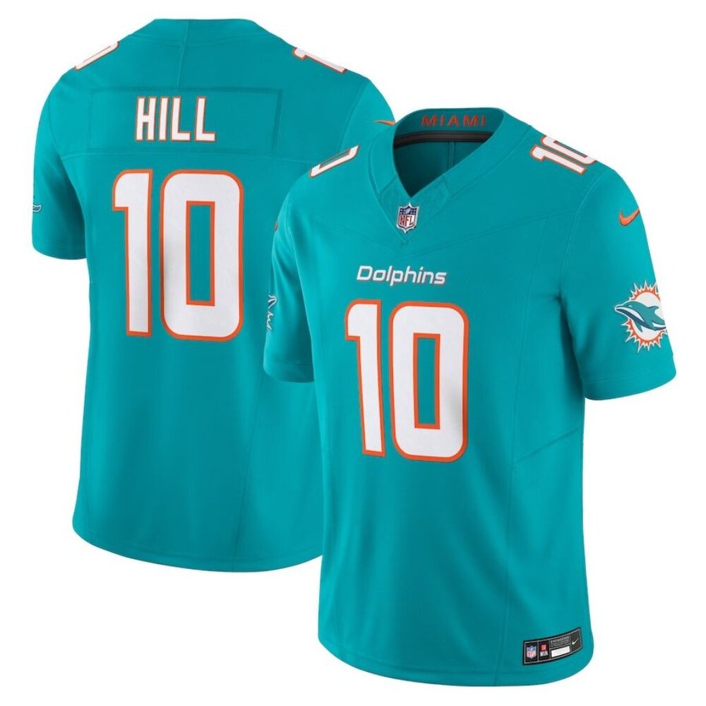 Mens Kids Youths  Tyreek Hill  Aqua Stitched  Limited Jersey
